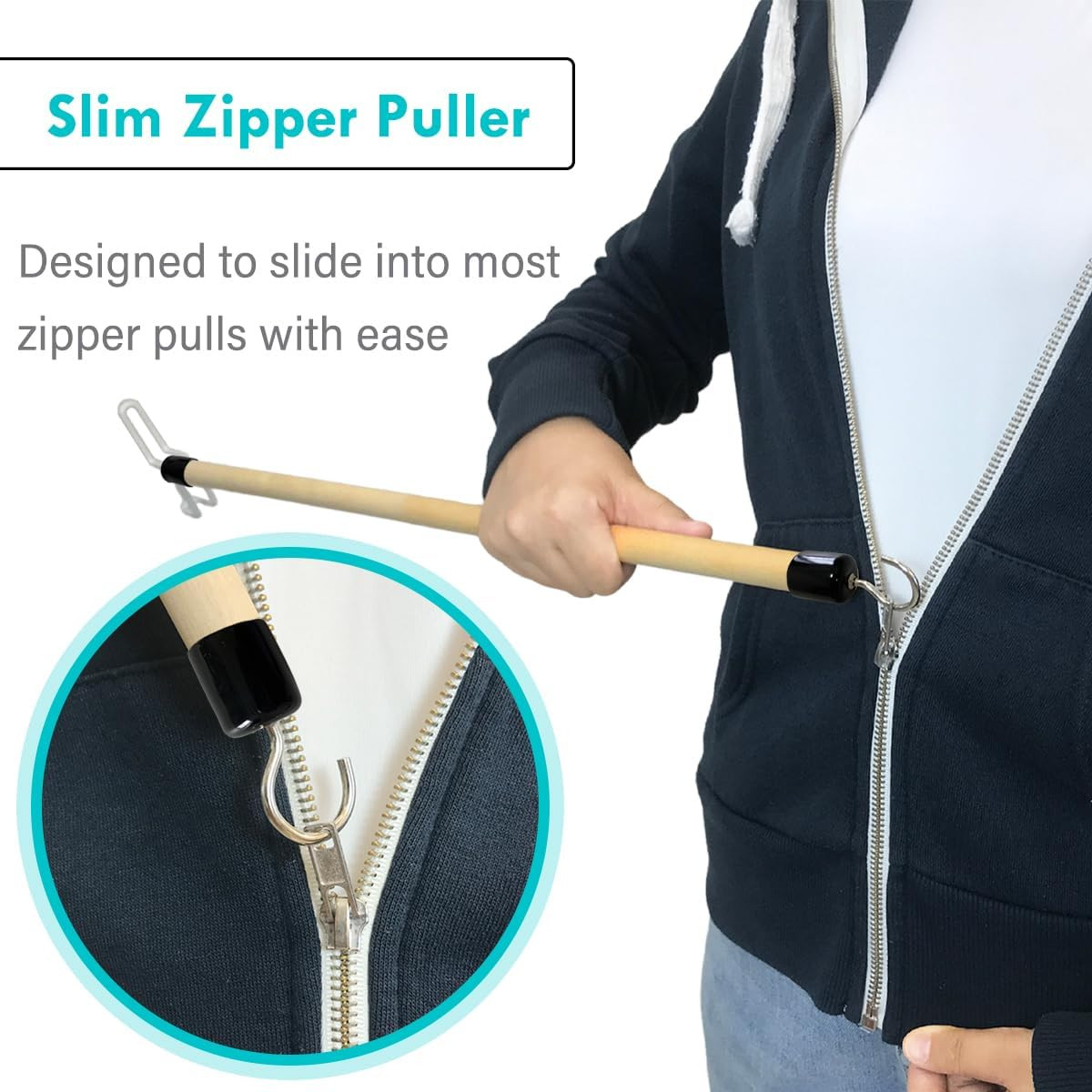 27'' Dressing Stick, Long Dressing Stick for Elderly, Disabled, Limited Mobility