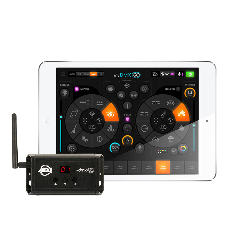 American DJ ADJ MYDMX GO Lighting Control App for iPad/Android Tablets+Backpack
