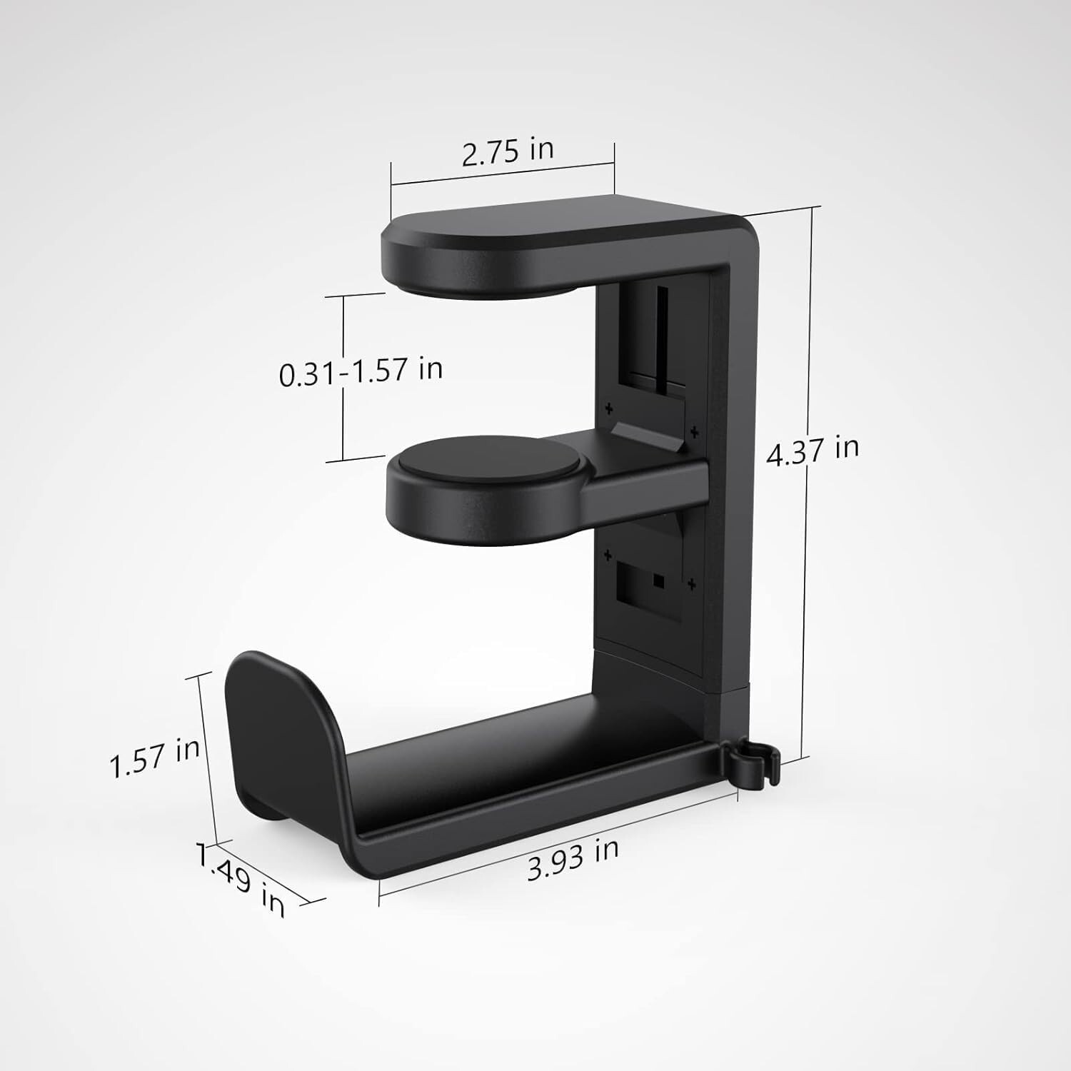 PC Gaming Headset Headphone Hook Holder Hanger Mount Under Desk +Cable Clip