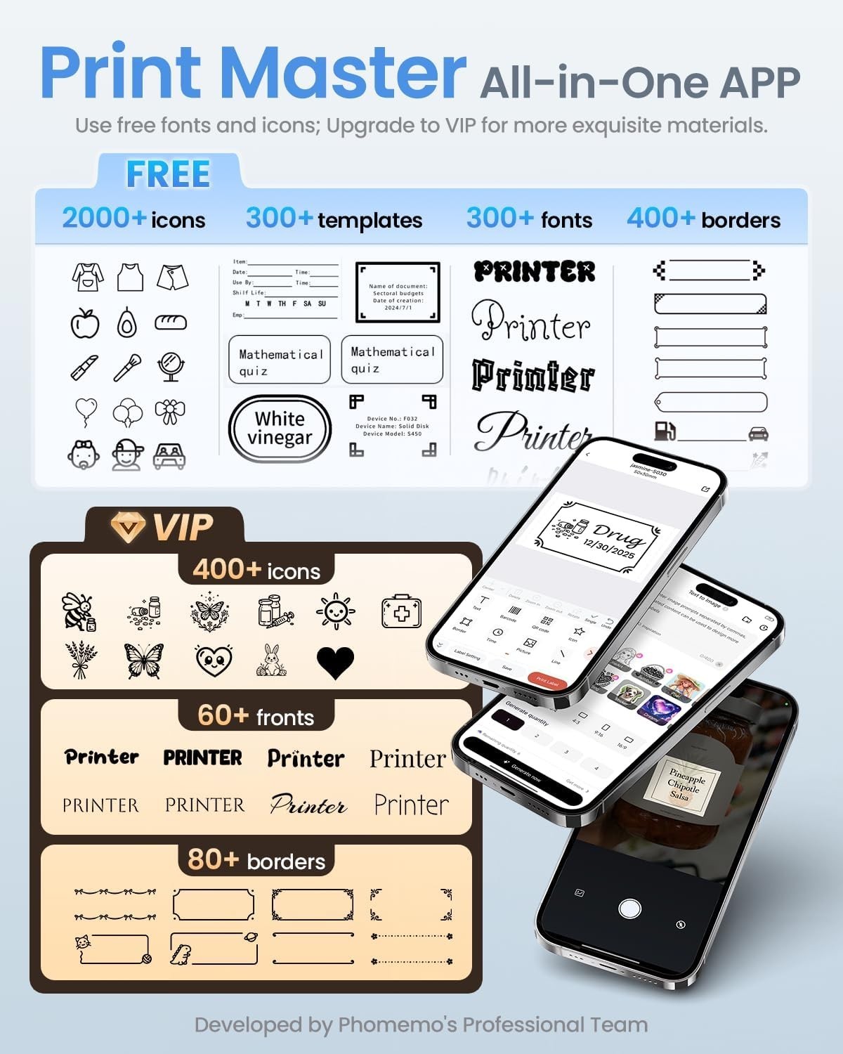 M108 2-Inch Bluetooth Label Maker - Portable Inkless Printer for All Projects