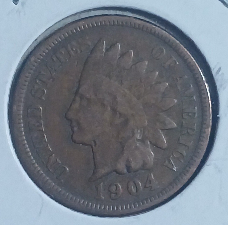 1904 Indian Head Small Cent Bronze, Circulated, Uncertified  , VERY NICE COIN +