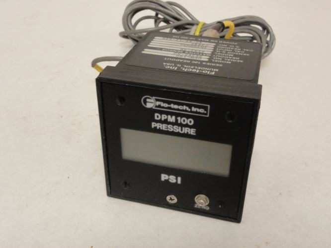 199051 New-No Box; Flo-Tech DPM-100 Flow Meter Readout and Sensor