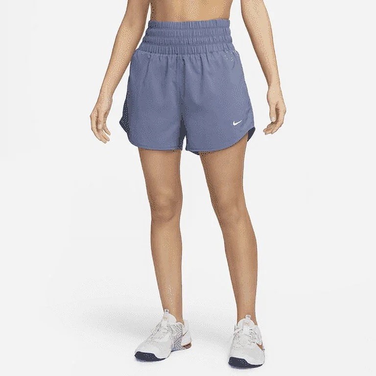 Nike One Dri-FIT Ultra High-Waisted 3" Brief-Lined Shorts 1X Diffused Blue NWT