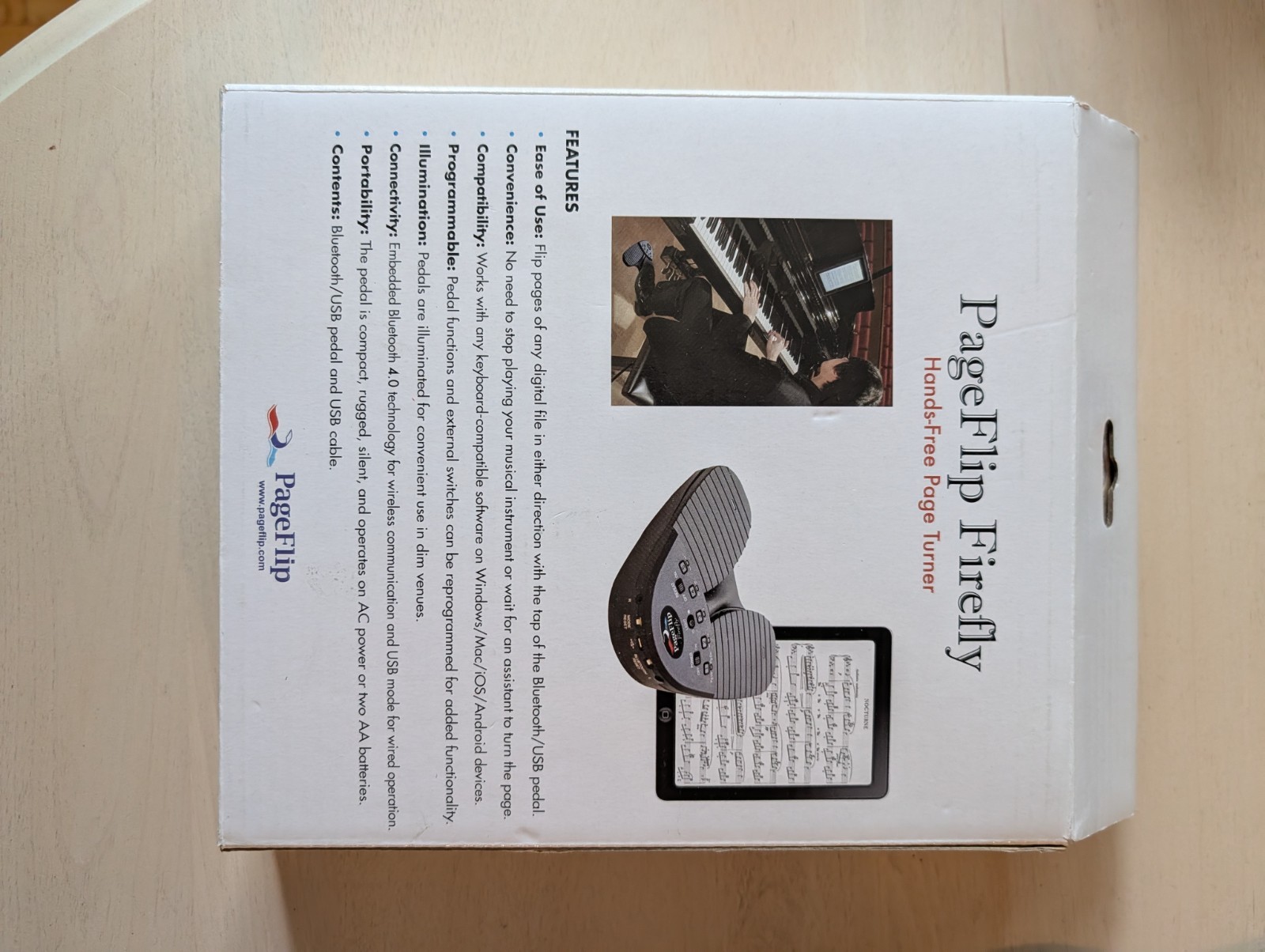 PageFlip Firefly Bluetooth Wireless Turner Pedal PFFIREFLY-01