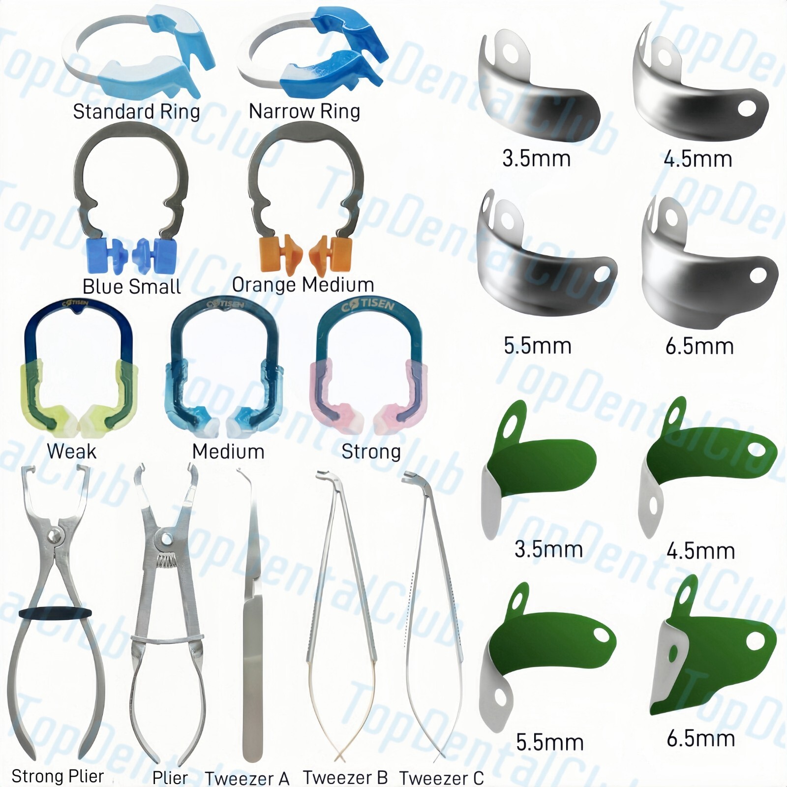 Dental Matrix Bands Ring Sectional Matrice Clamp Plier Fit Palodent V3 System