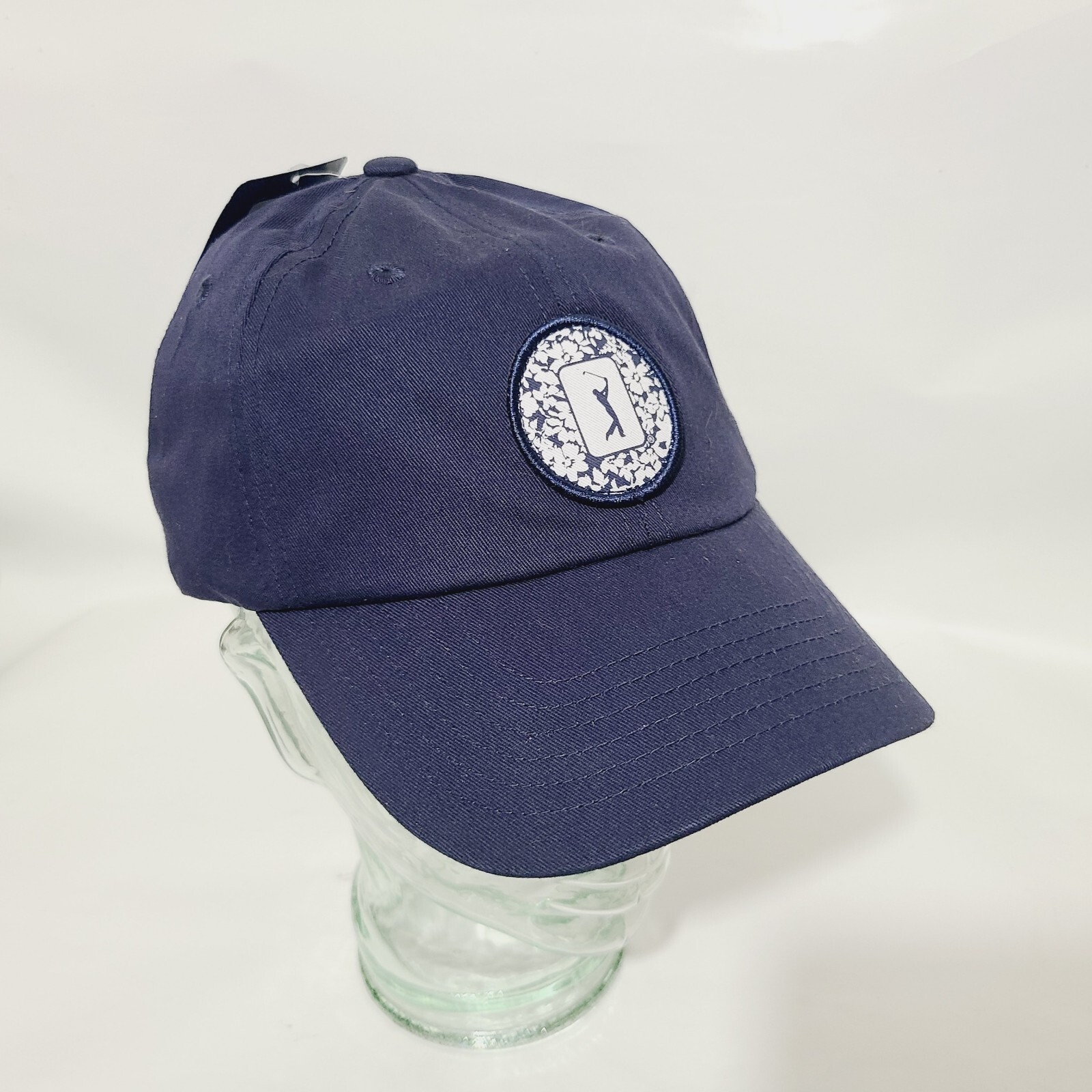 NEW NWT PGA Tour Course Essentials Classic Cap Hat w/ Floral Patch Strapback