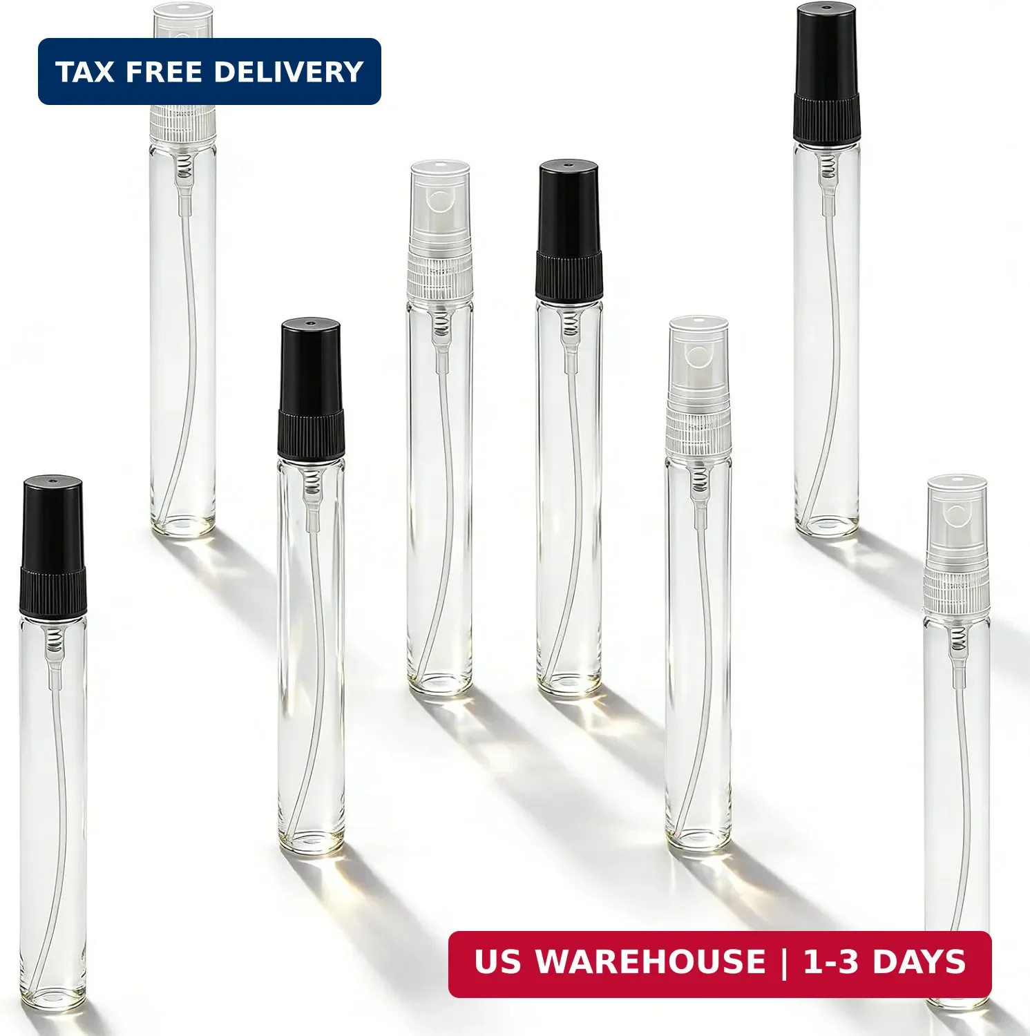 8 Pcs Mini Perfume Travel Bottle, 10ml Refillable Glass Perfume Atomizer, Portab