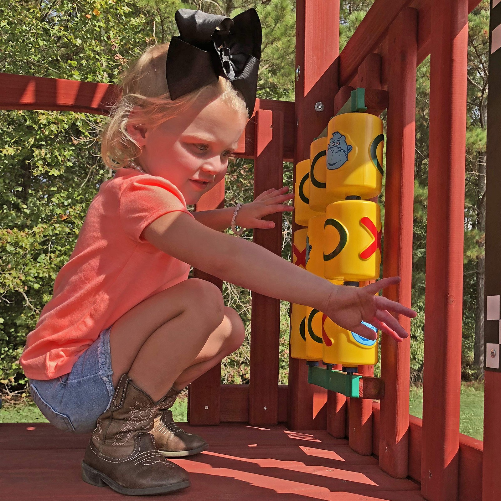 07-0010 Tic Tac Toe Spinner Activity Panel for Swing Sets, Yellow