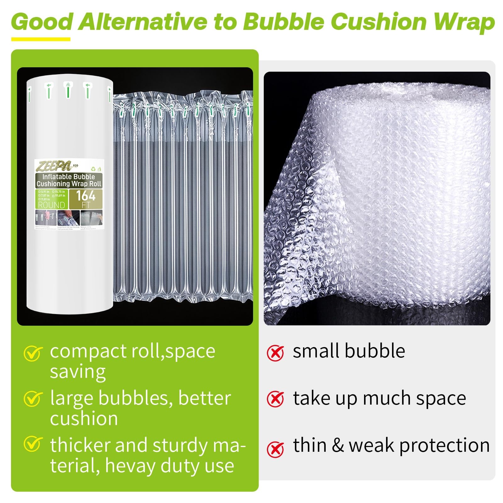 Bubble Wrap Roll For Packing Materials For Fragile Items,15.75"x164' Air Colu...