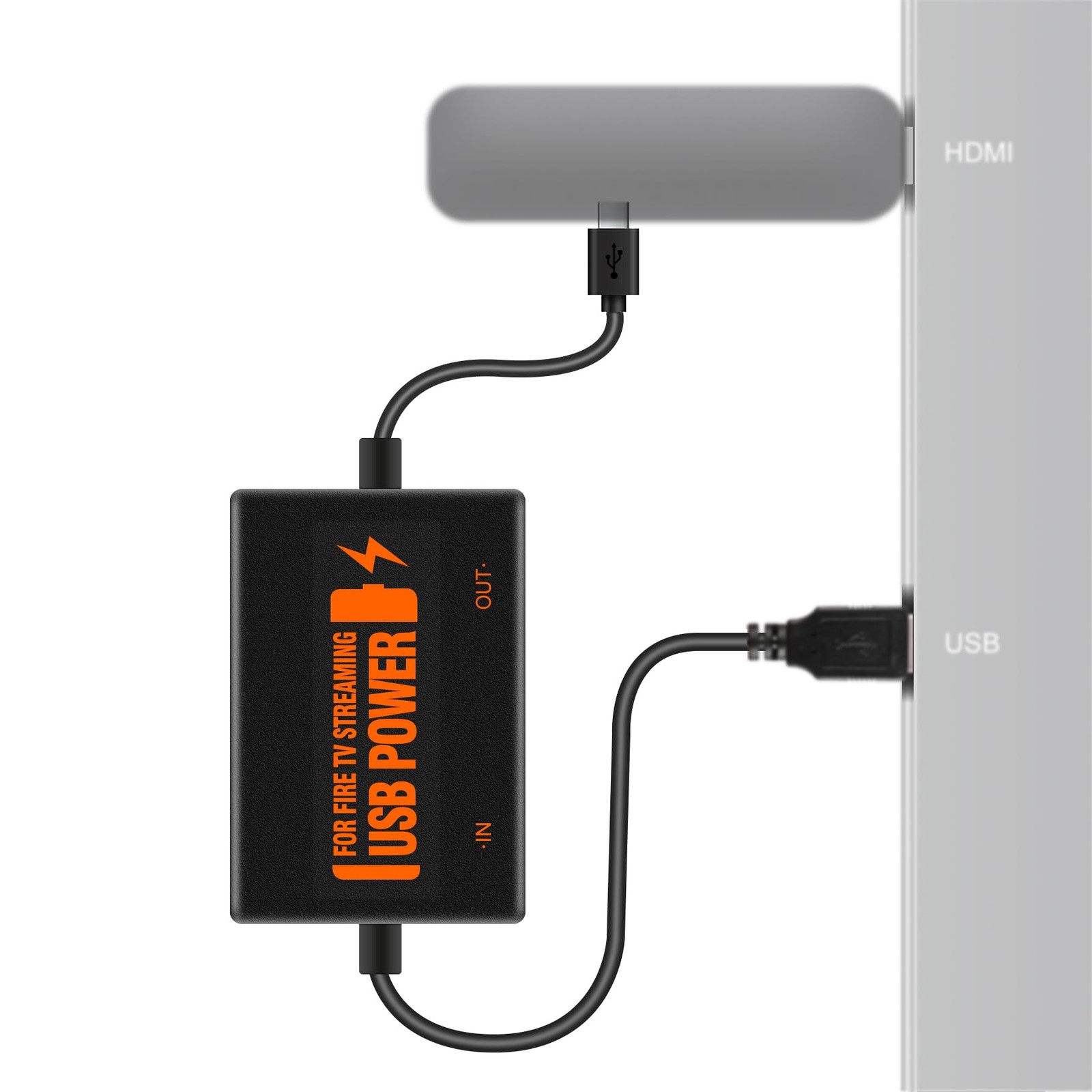Fire Stick Power Adapter, USB Power Cable for Fire TV Stick, Powers Streaming...