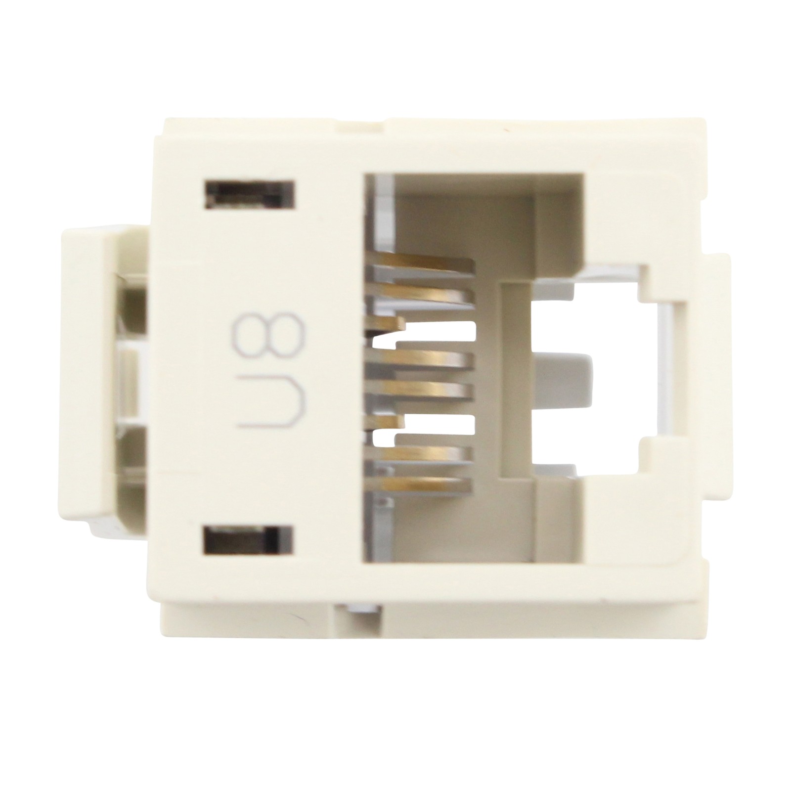 HUBBELL HXJU8OW XCELERATOR MODULAR KEYSTONE USOC JACK, 8-POSITION, WHITE