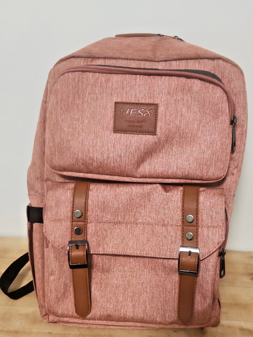 HFSX Backpack Pink Business Travel 15.6 Laptop Backpack Water Resistant A1