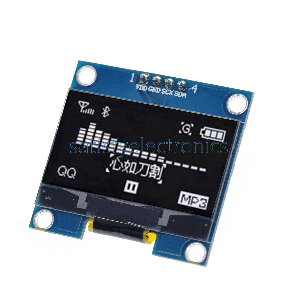 1.3" White OLED LCD 4PIN Display Module IIC I2C Interface 128x64 for Arduino