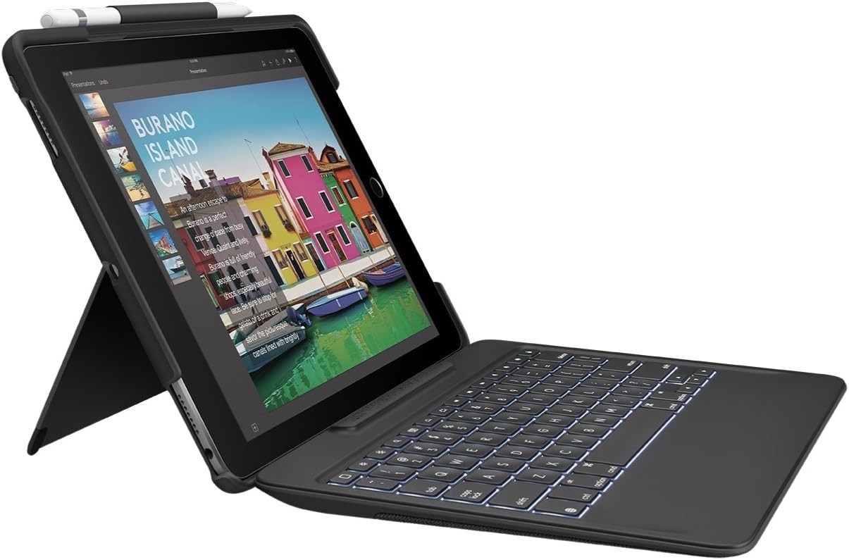 Logitech iPad Pro 10.5'', AIR Slim Combo w/ Detachable Backlit Wireless Keyboard