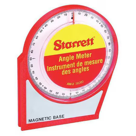 Starrett Am-2 Angle Meter, Magnetic Base, 0-90 Deg