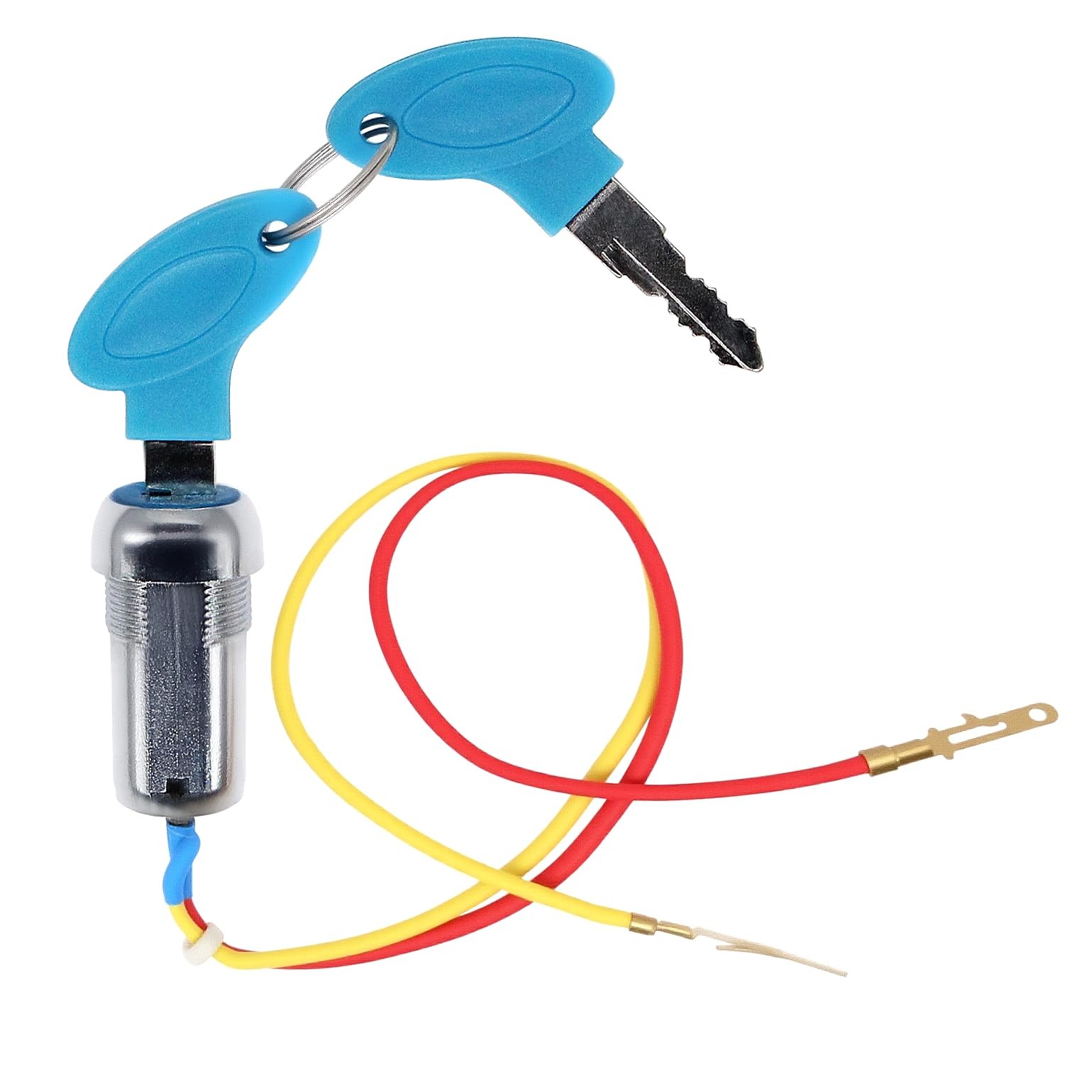 Amavoler 2 Wires Ignition Switch Key Starter with 2 Keys ​On-Off Fit...