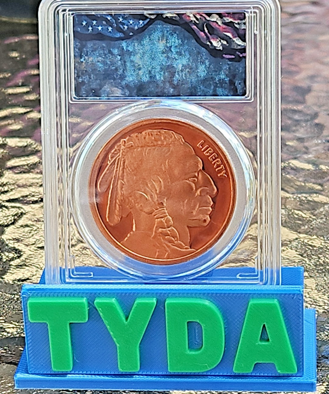 2011 "Indian Head" 1 oz .999 Copper Round Limited & Rare in Custom Slab