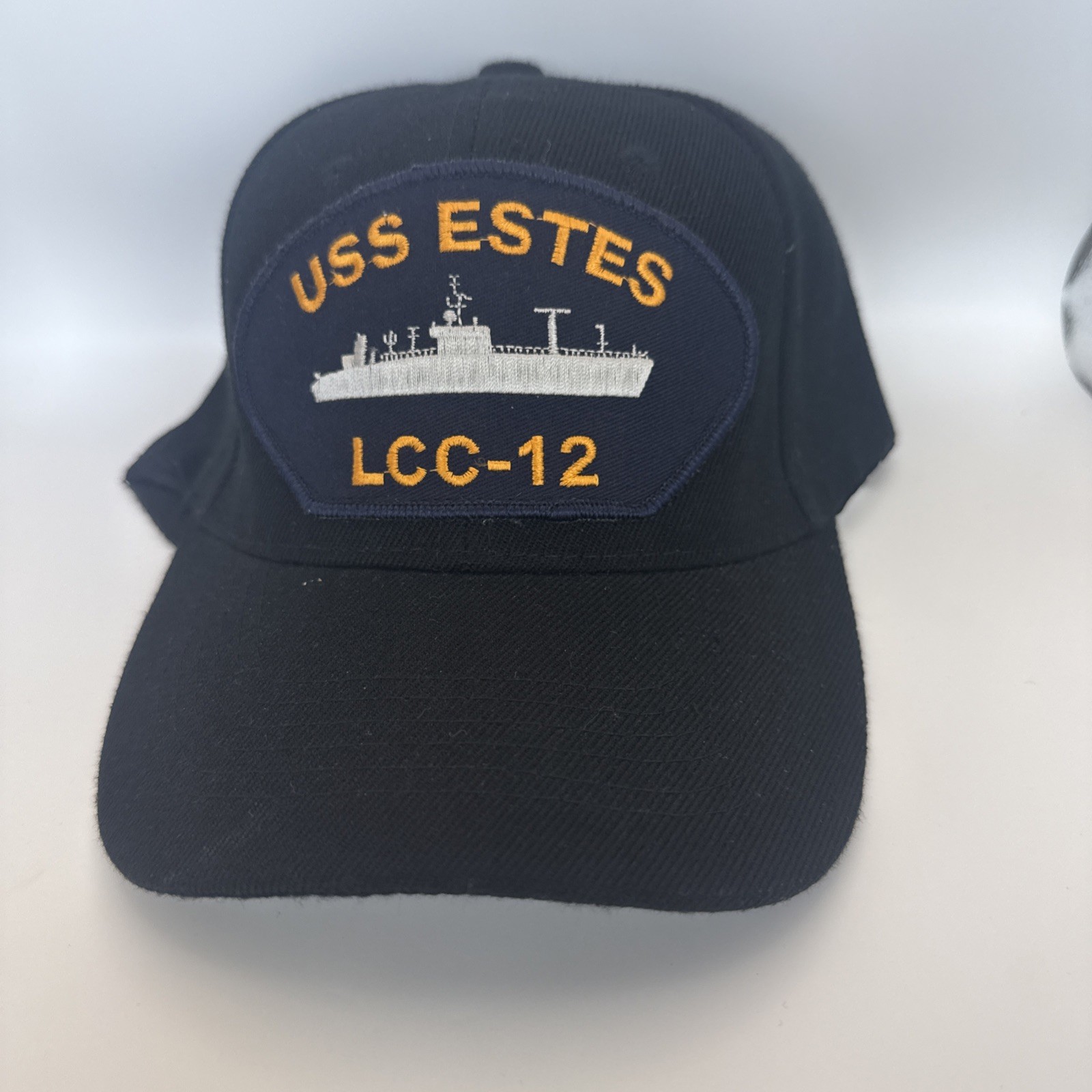 U.S. NAVY USS ESTES LCC-12 TRUCK HAT BASEBALL CAP IN BLACK