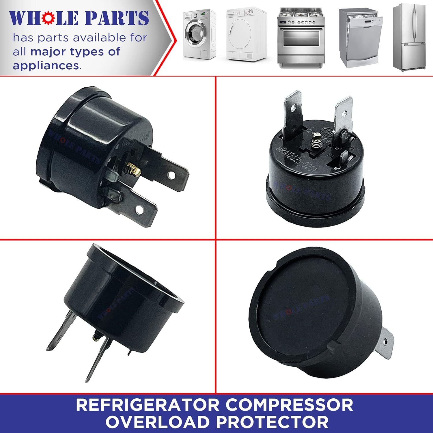 New 6750CL0001D Refrigerator Compressor Overload Protector for LG and Kenmore
