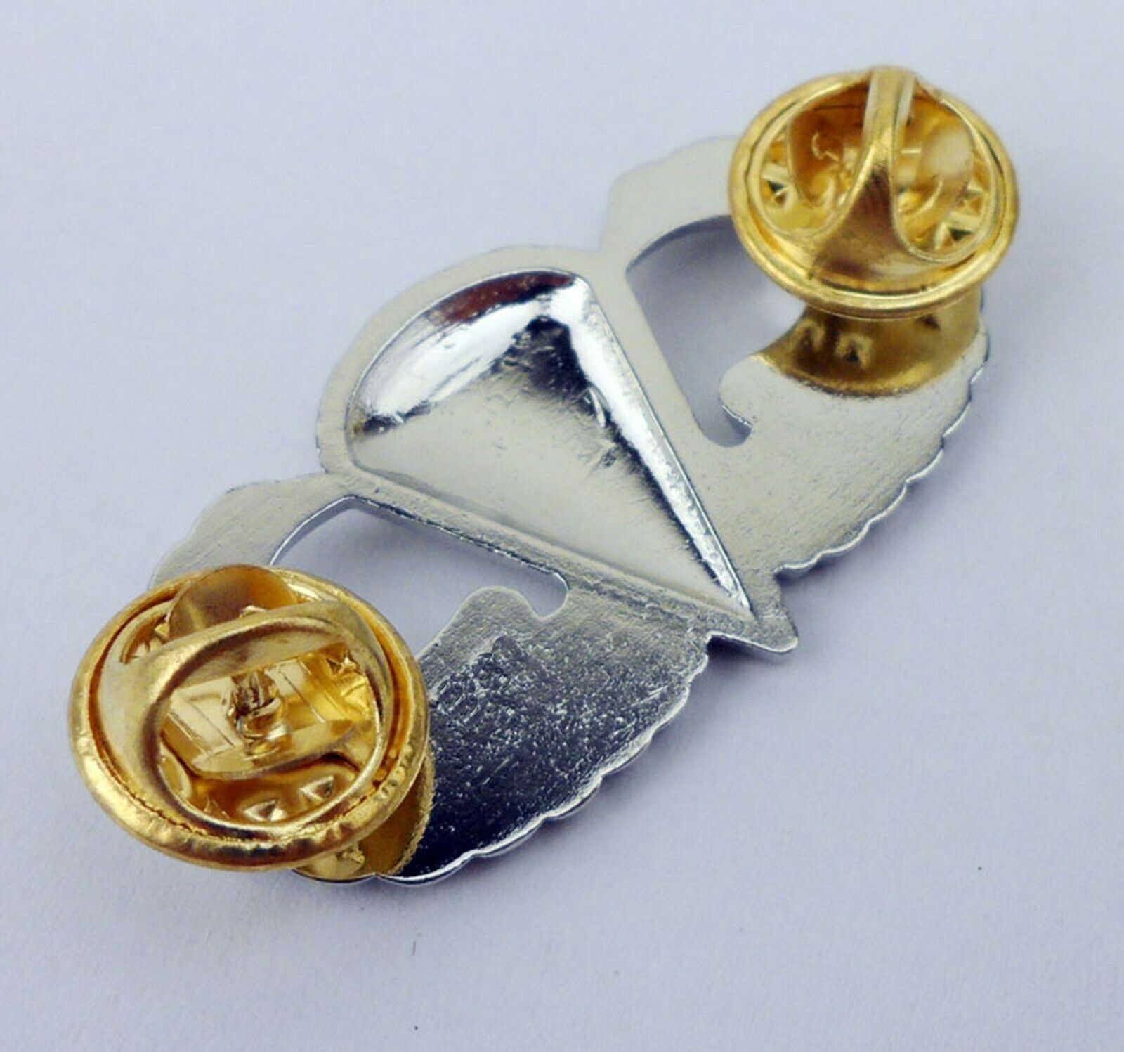 US Army Parachutist Metal Badge Basic Jump Wings Silver- US284