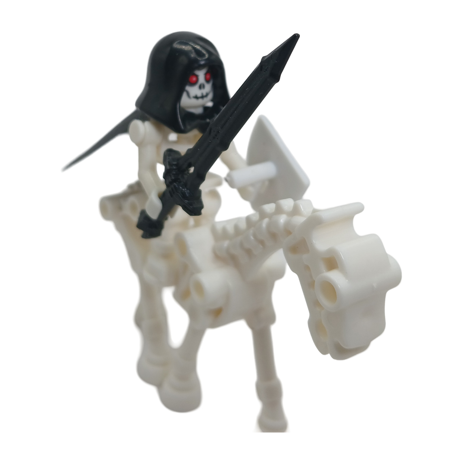 MOC Skeleton Black White Knight Riders Custom Minifig