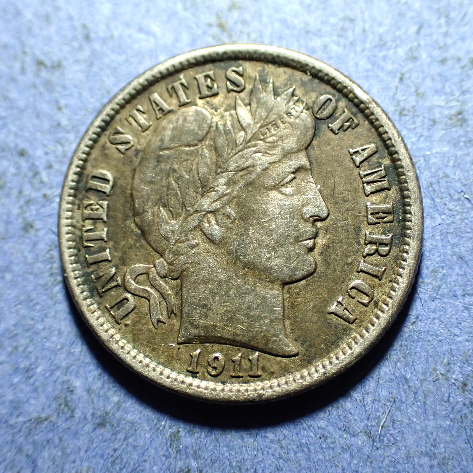 1911 Barber Dime  Ch. XF
