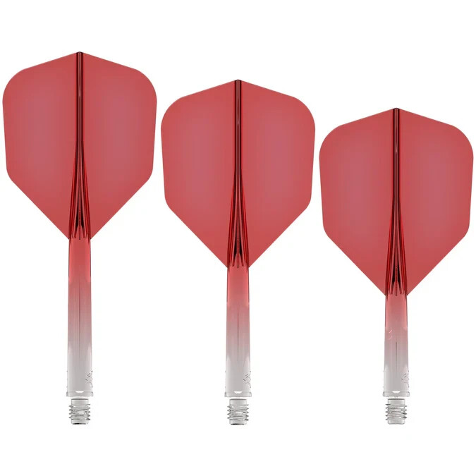 GRADIENT RED MEDIUM NO6 MISSION FORCE 90 1 PIECE MOLDED SHAFT & FLIGHT