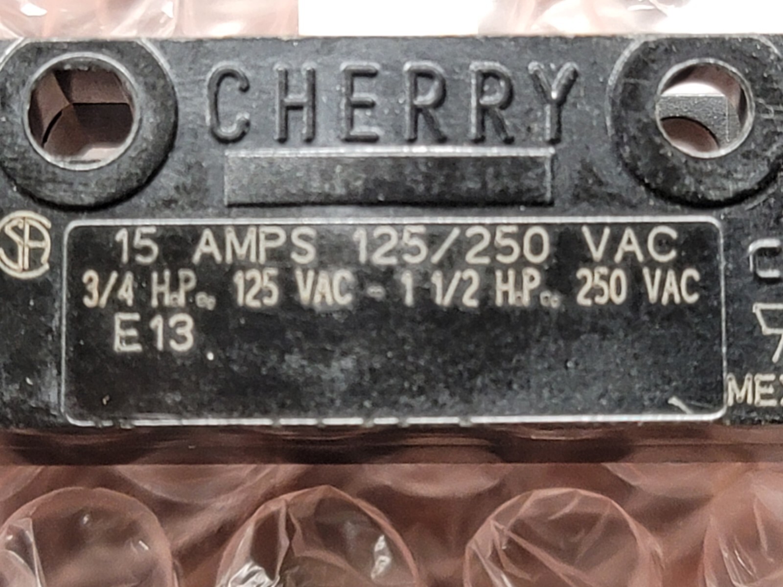Cherry Electrical E13 Switch 0E1392EB **Lot of 5**