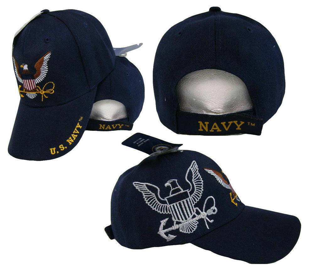 US Navy USN Eagle Anchor Shadow Navy Blue Hat OFFICIALLY LICENSED BY THE US NAVY