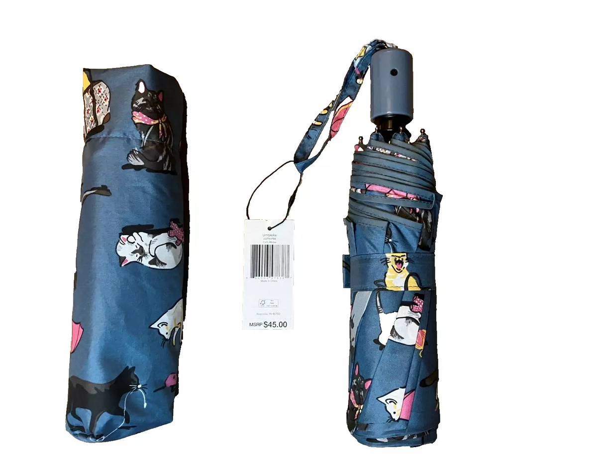 CAT'S MEOW Umbrella Auto Open Close NWT Vera Bradley