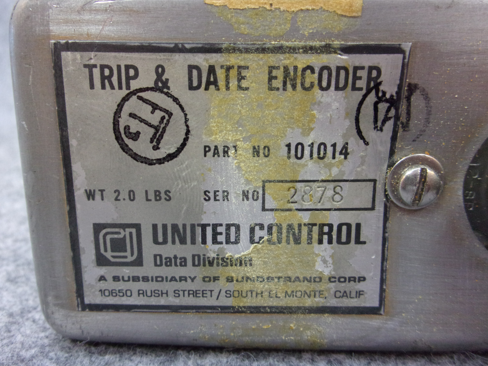 Sunstrand Trip & Date Encoder P/N 101014