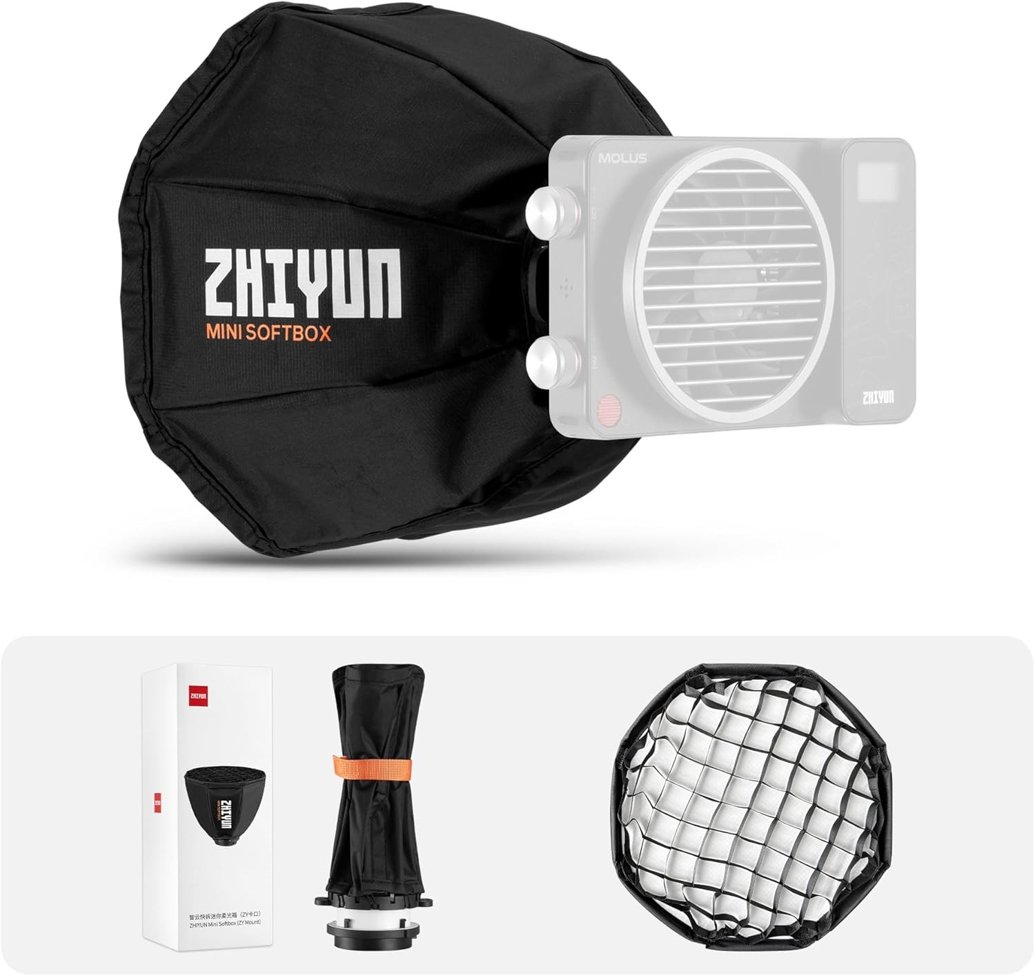 Zhiyun Mini Dome Softbox Diffuser for G60 /X100 /X60 /CX100 Light ZY Mount