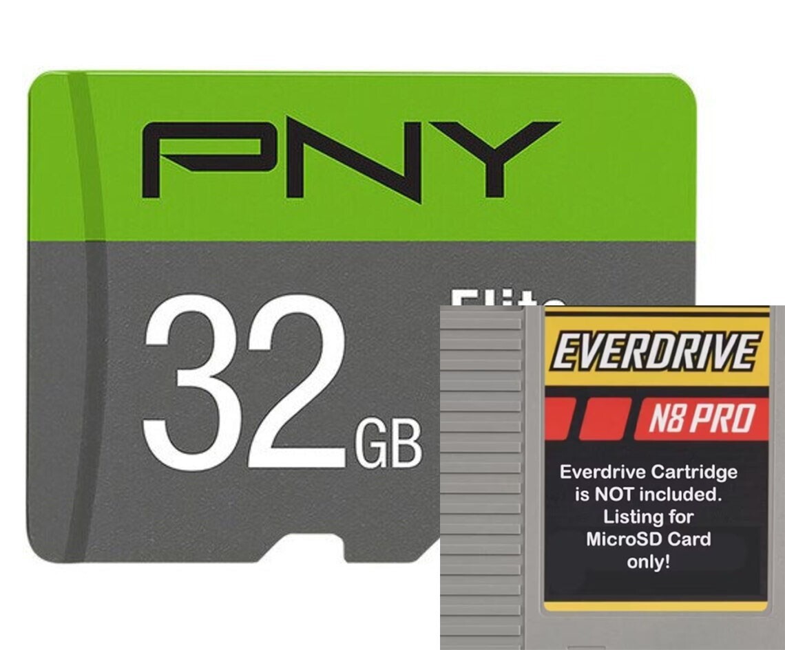 NES Everdrive N8 / N8 PRO ~ Authentic 32GB MicroSD Expansion Card ~ L@@K!