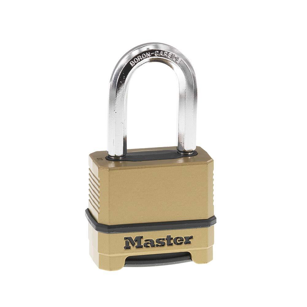 Heavy Duty Outdoor Combination Lock 2 Inch Shackle Brass Finish Maximum Security