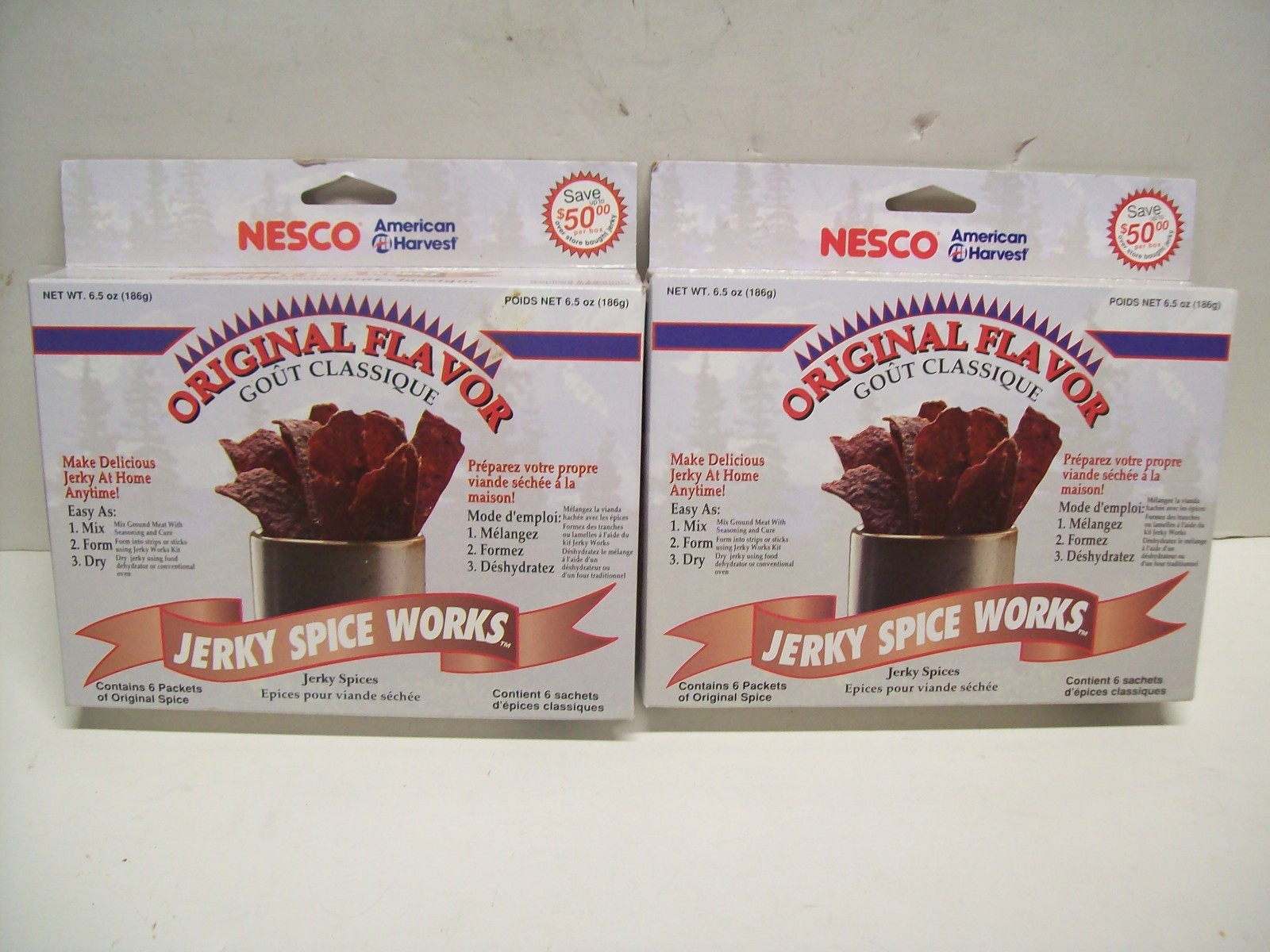 Nesco Jerky Spice Works 2 Boxes 12 Packs Total