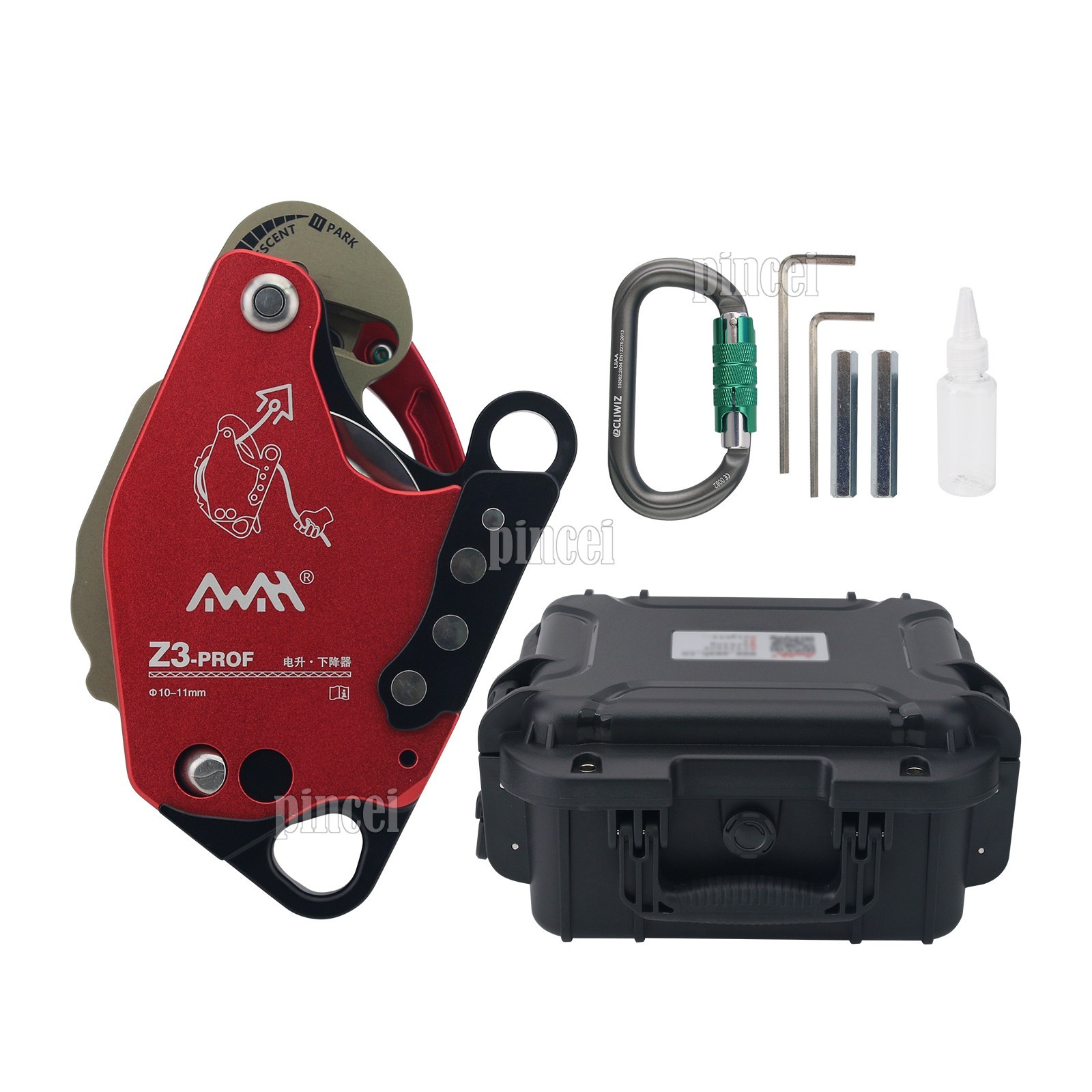 Z3-PROF Red Ascent Descent Device Ascender Descender Device (with Tool Box)