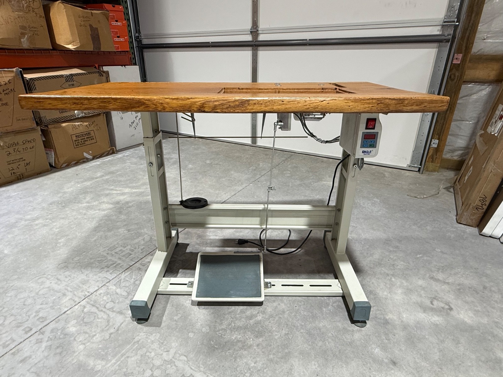 Cornely A or B chain stitch Table Custom Solid Oak Top with servo motor and legs