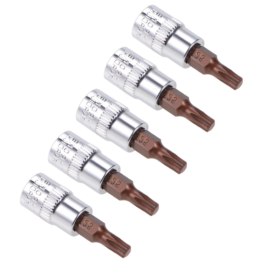 5 Pcs 1/4" Drive Bit Socket Torx T25 for Repairs Use with Wrench S2 Steel 38mm