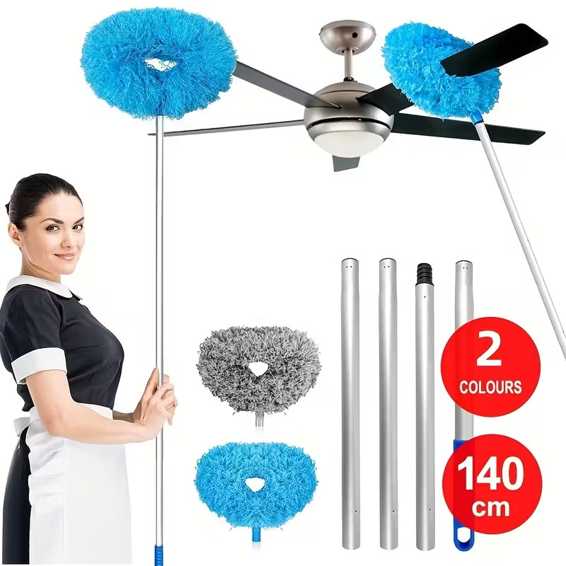 Ceiling Fan Duster Brush Washable for Cleaning Wall Door Window 140cm