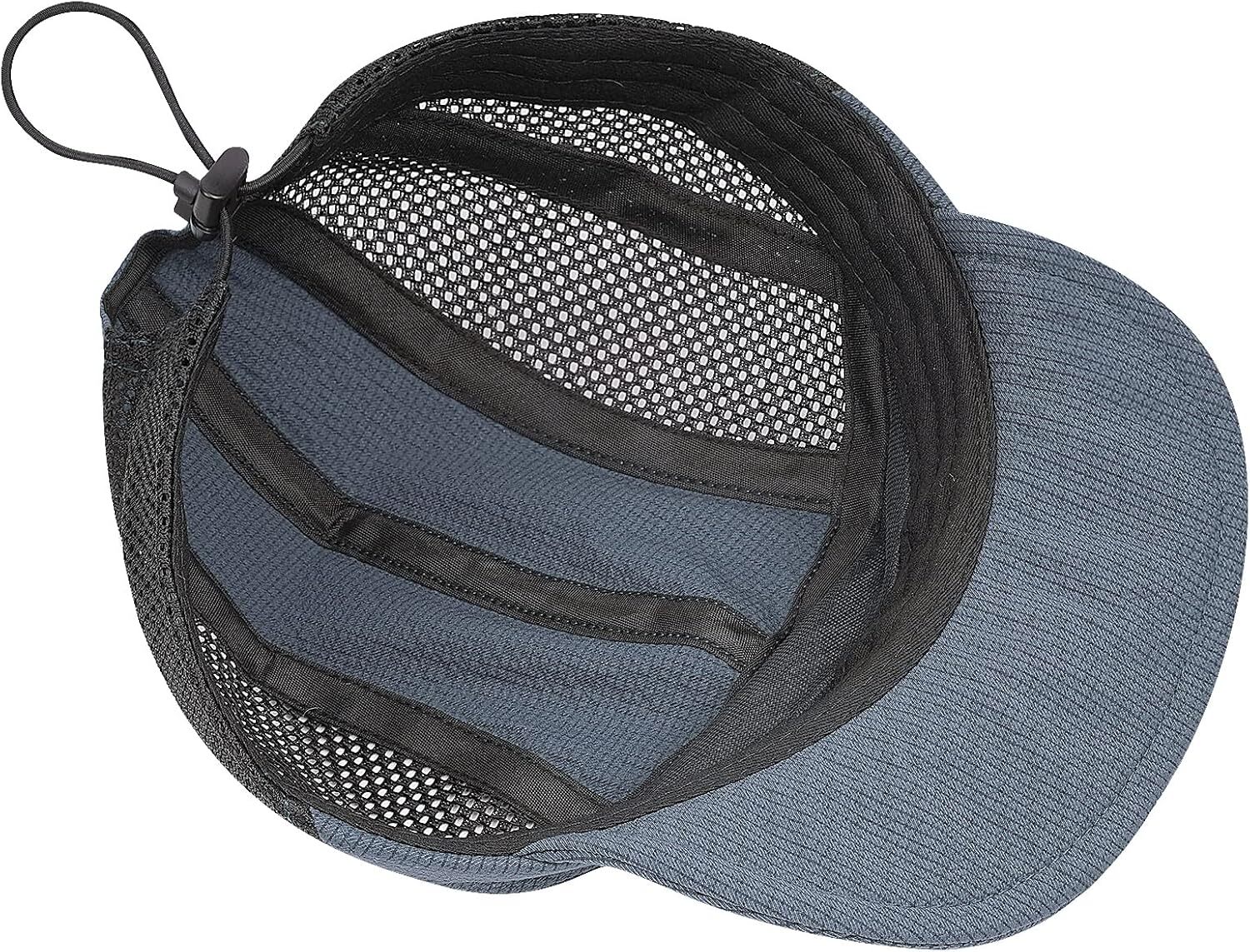 CLAPE Men Quick Dry Baseball Cap 5 Panel Hat Lightweight One Size, Dy13-grey