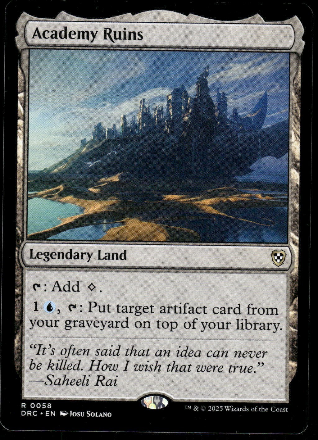 1x Academy Ruins - Commander: Aetherdrift - NM - MTG