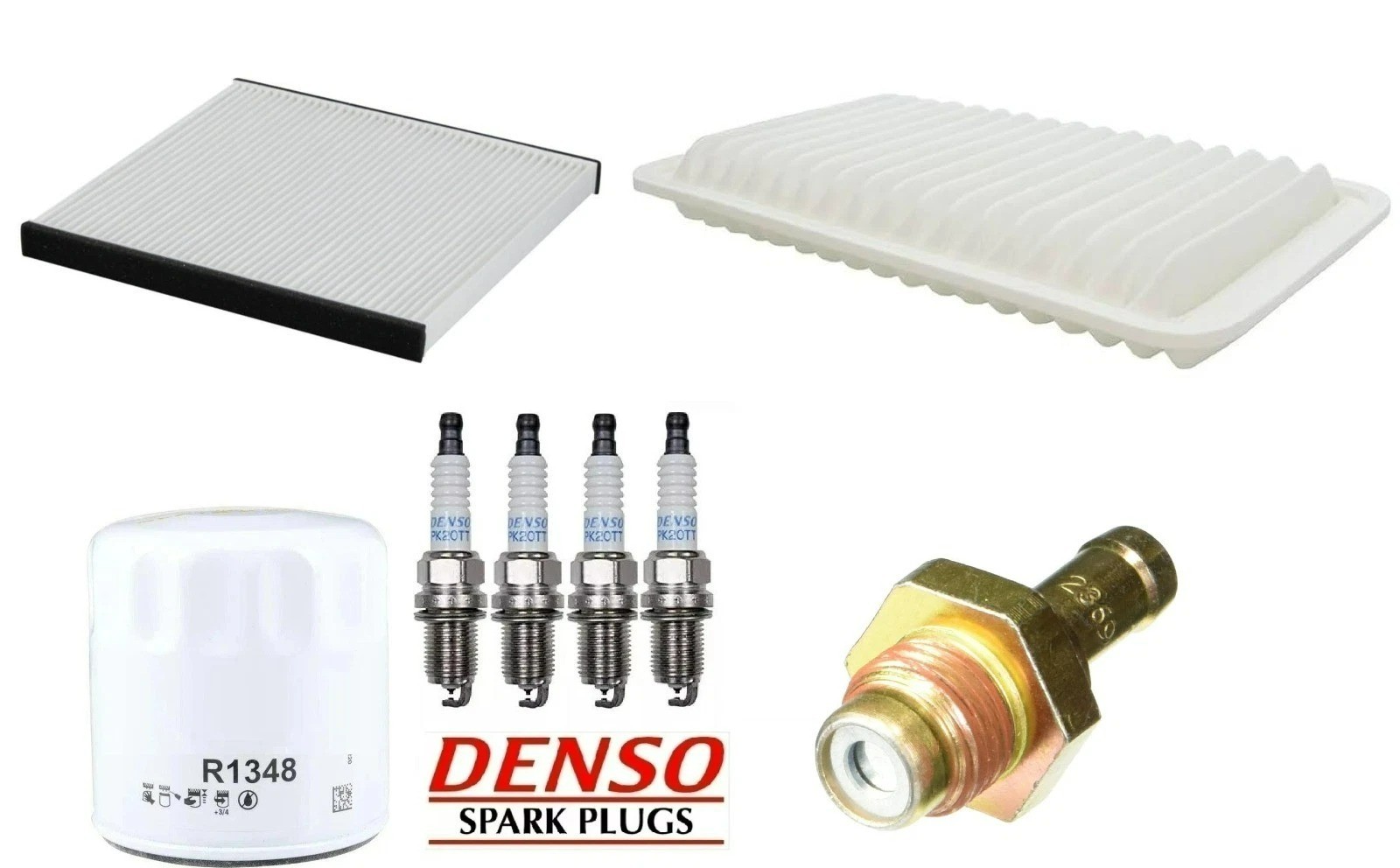Tune Up Kit Cabin Air Oil Filters Spark Plugs for Toyota Camry L4 2.4L 2002-2005