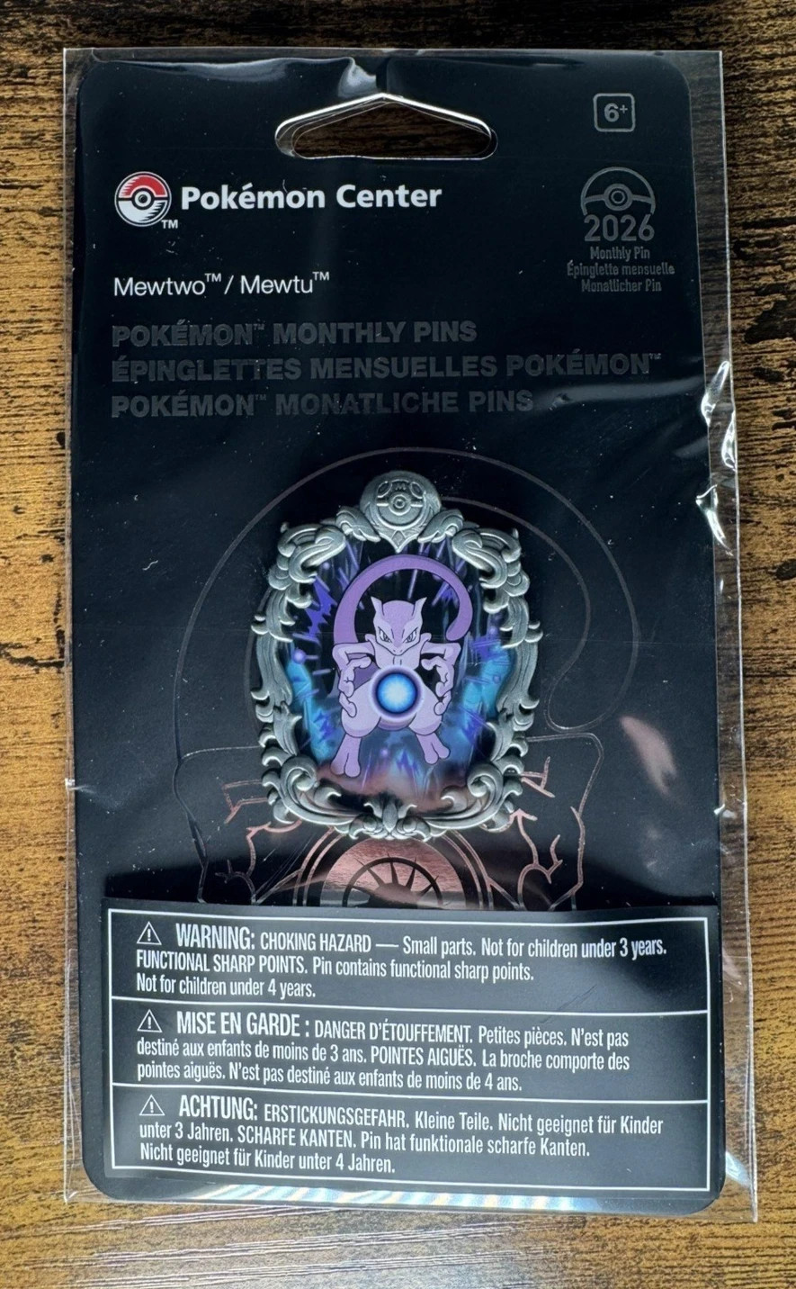Mewtwo Legendary Moments Pin Monthly Pin (1 Of 12) Pokemon - Fast Delivery 🚚