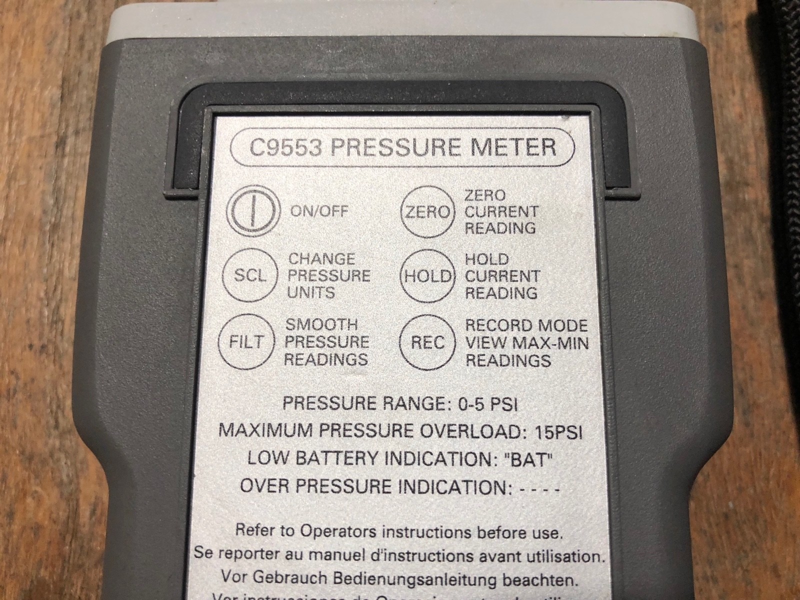 Comark C9553 Dry Use Pressure Meter