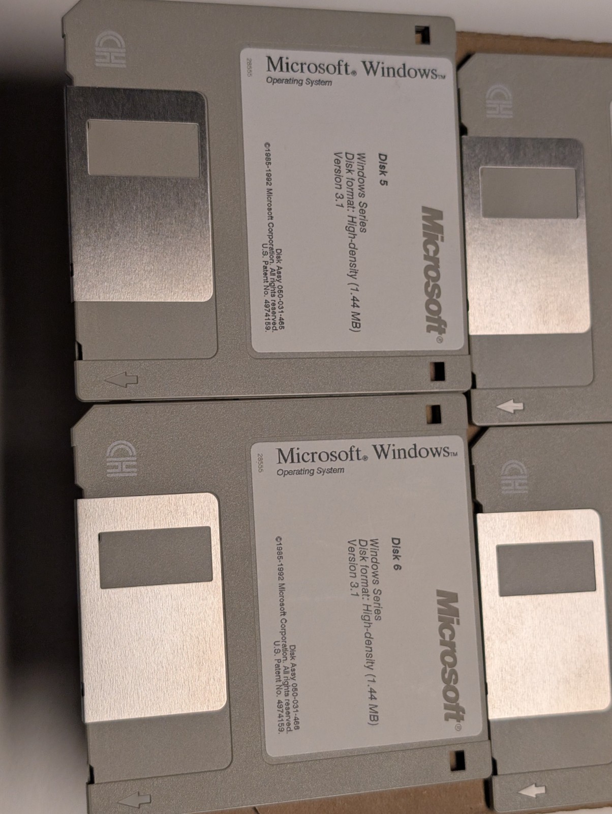 Microsoft Windows 3.1 Operating System Vintage PC Software Complete 6 Disk Set