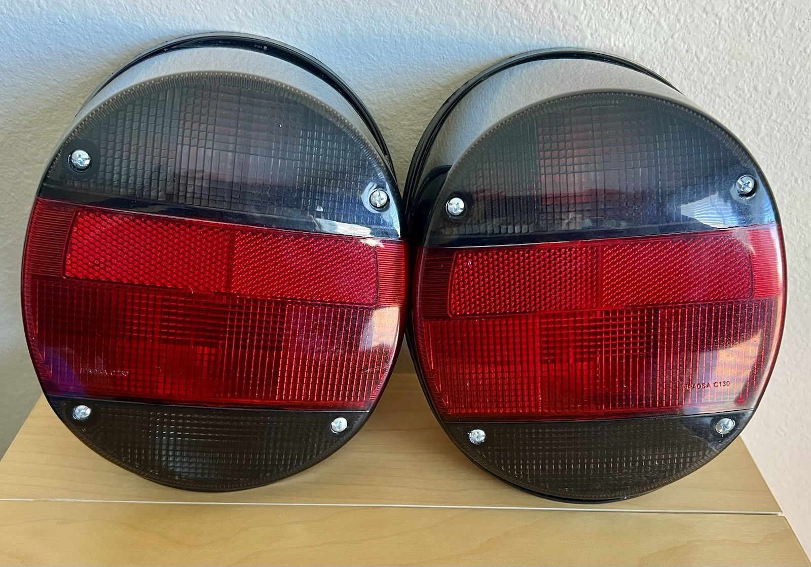 VW T1 Bug & Super Beetle & Thing Tail Light Tailights SMOKE SET
