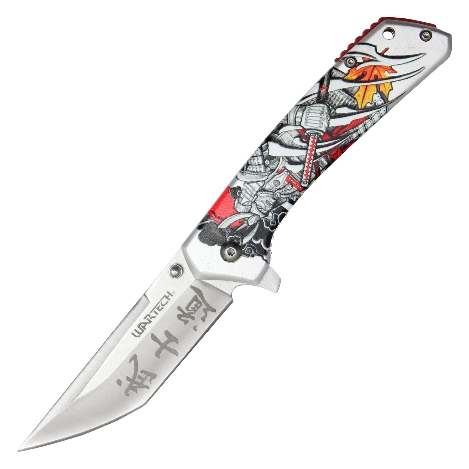WARTECH 7.75" SPRING ASSISTED TACTICAL SAMURAI POCKET KNIFE EDC HUNTING SHARP SL
