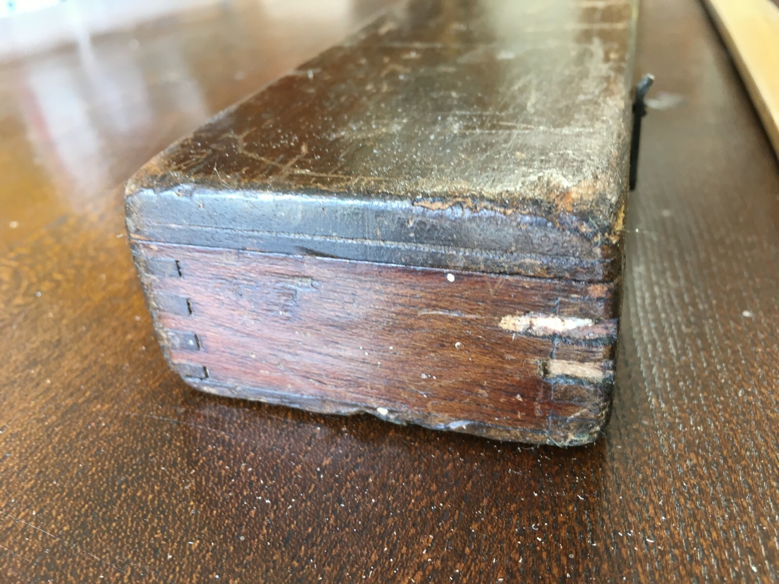 Antique / Vintage Wooden Compass Beam / Trammel in Original Box - L.A.M. B1370