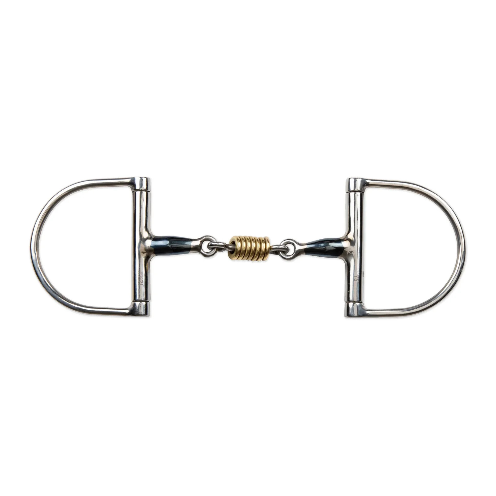 Shires Blue Sweet Iron Hunter Dee Horse Bit with Brass Roller - Sweet Iron