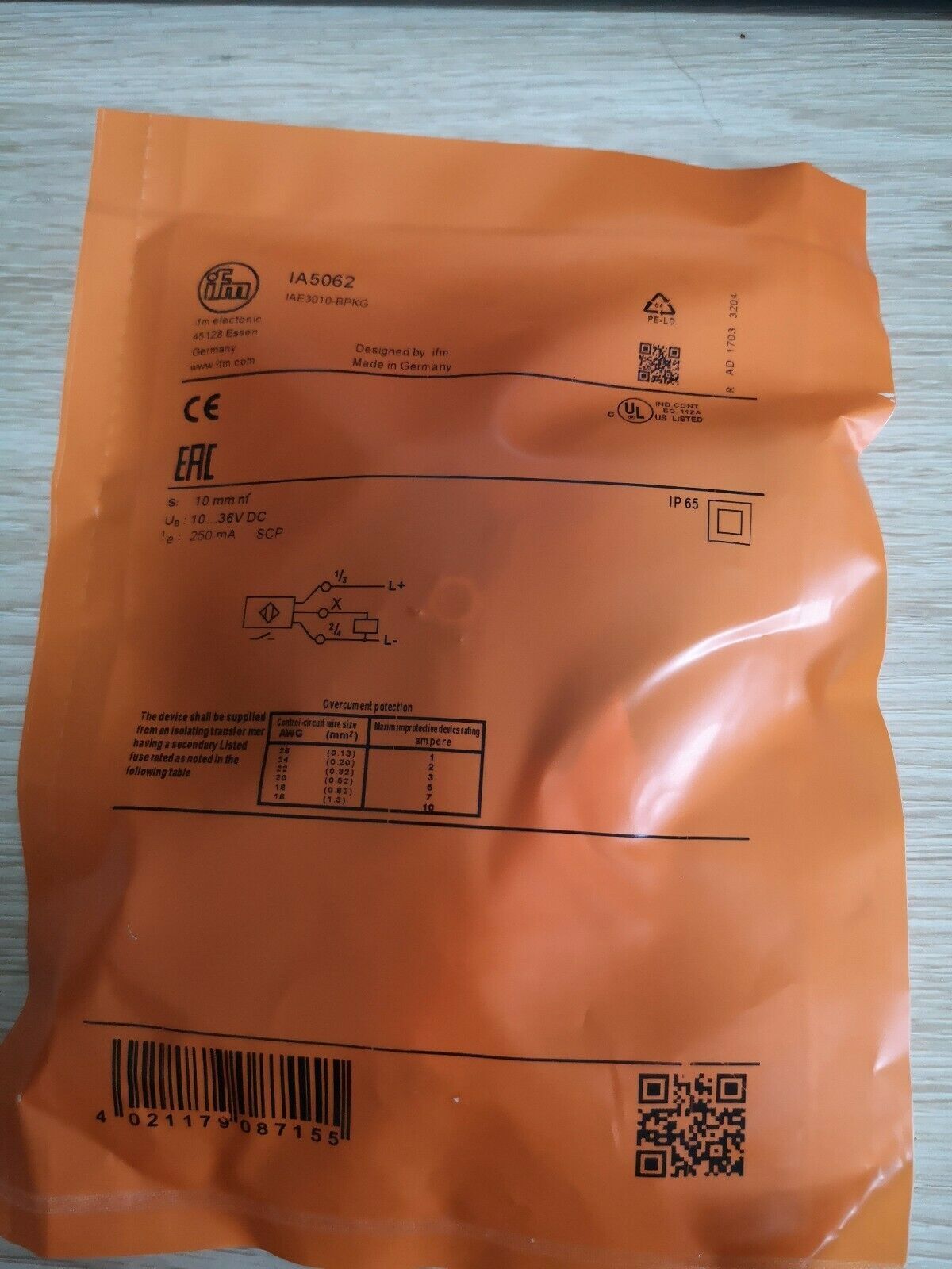 IA5062  1PC New IFM inductive sensor